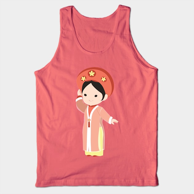 Vietnamese traditional wedding dress Tank Top by clgtart